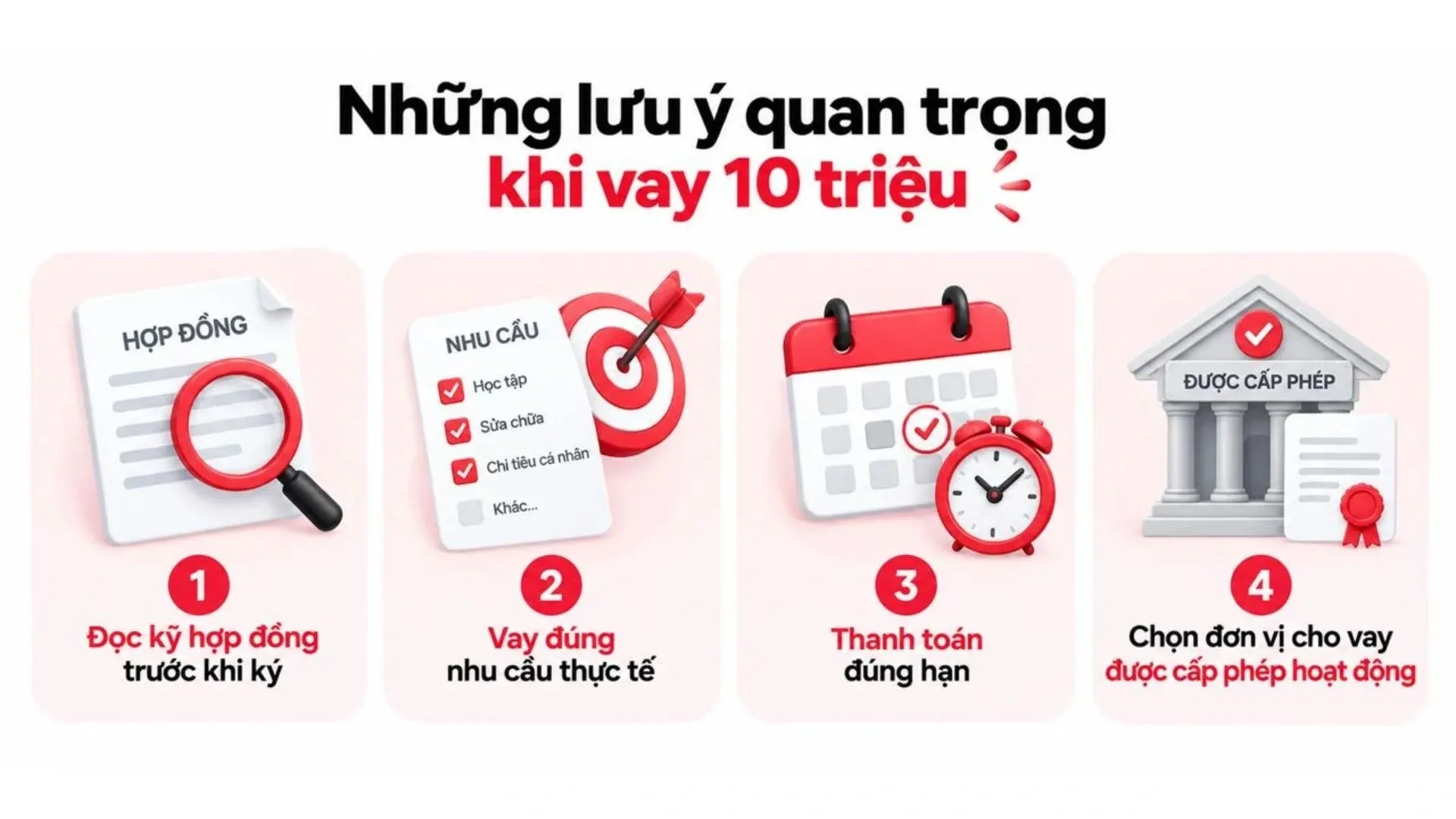 những điểm cần lưu ý khi vay 10 triệu